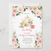 Floral High Tea Party Anniversaire Invitation (Devant)