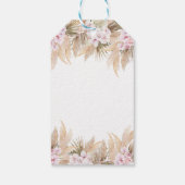 Floral Highland Koe Bedankt Favor Cadeaulabel (Achterkant)