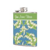  Floral Hip Flask: Lilies van de Valley Blue Heupfles (Links)