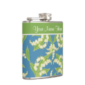  Floral Hip Flask: Lilies van de Valley Blue Heupfles (Rechts)