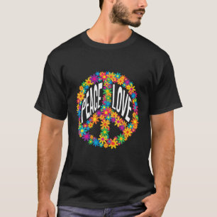 Floral Hippie Vredesteken Gift Vrede T-shirt
