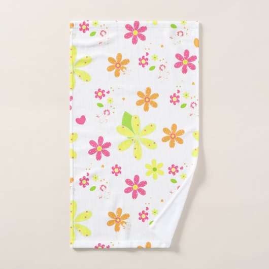 Floral Hippy Style Daisies Bad Handdoek (Handdoek)
