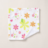 Floral Hippy Style Daisies Bad Handdoek (Wasdoekje)