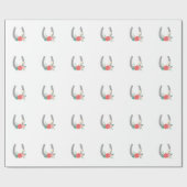 Floral Hoefijzer Cadeaupapier (Vlak)