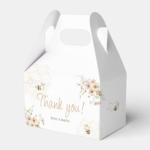 Floral Honey Bee Baby shower Bedankdoosjes