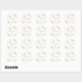 Floral Honey Bee Baby shower Dank u Ronde Sticker (Vel)