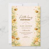 Floral Honey Bee Baby Shower Kaart (Voorkant)
