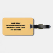 Floral Honey Bee Pattern Bagagelabel (Achterkant horizontaal)