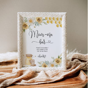 Floral honey beer Mam-osa bar Poster