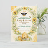 Floral Honey Garden Invitation (Debout devant)