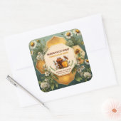 Floral Honey Jar Custom Label (Envelop)