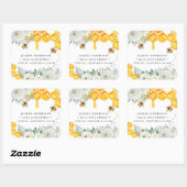 Floral Honeycomb | Terugkeeradreslabel voor hommel Vierkante Sticker (Vel)