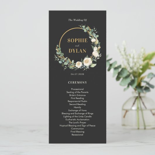 Floral Hoop Programme de mariage des couleurs MODI (Debout devant)