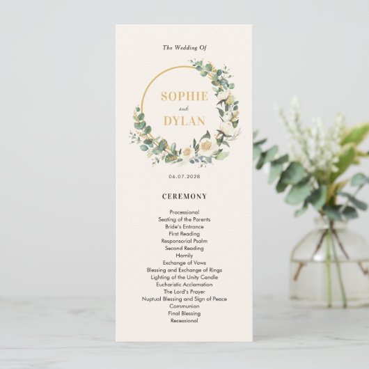 Floral Hoop Programme de mariage des couleurs MODI (Debout devant)