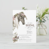 Floral Horse Ranch Invitation de la douche nuptial (Debout devant)