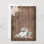 Floral Horse Ranch Invitation de la douche nuptial (Dos)