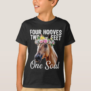 Floral Horseback Riding Equestrian Boerderij Gift T-shirt