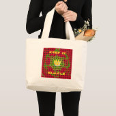 Floral Houd het eenvoudig Grote Tote Bag (Voorkant (product))