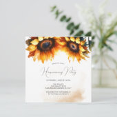 Floral Housewarming Party Uitnodigingen (Staand voorkant)