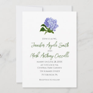 Floral Hydrangea Fleur Mariage Invitations