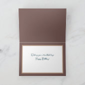 Floral Hydrangea Flower Bouquet Oranje Birthday Kaart (Binnen)