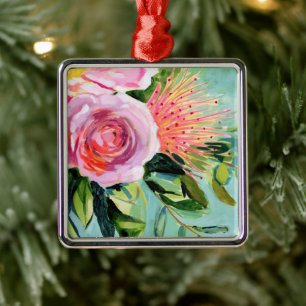 Floral I Metalen Ornament