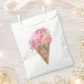 Floral Ice Cream Cone Verjaardagsfeest Bedankzakje (Geknipt)