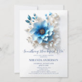 Floral iets blauw voordat ik Vrijgezellenfeest Kaart (Voorkant)