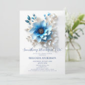 Floral iets blauw voordat ik Vrijgezellenfeest Kaart (Staand voorkant)