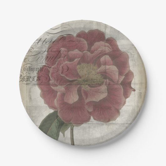 Floral III Papieren Bordje (Voorkant)