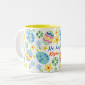 Floral Il S'Est Rendu Mug Pâques (Devant gauche)