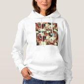 Floral Illusion Basic Hooded Sweatshirt (White) (Voorkant)