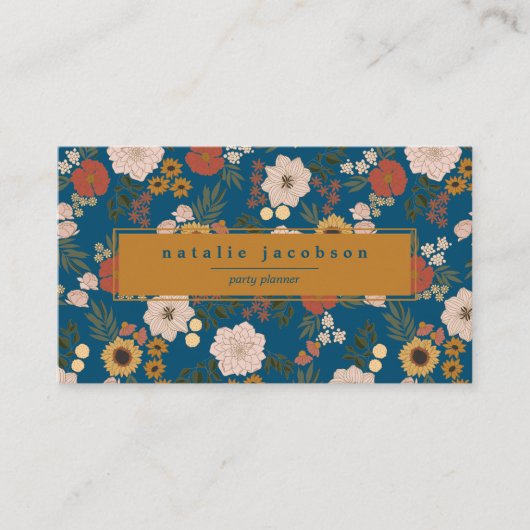 Floral Illustrated Carte de visite (Devant)