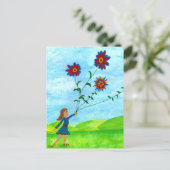 Floral Illustratie Briefkaart (Staand voorkant)