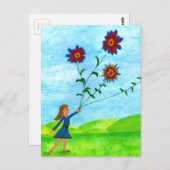 Floral Illustratie Briefkaart (Voorkant / Achterkant)