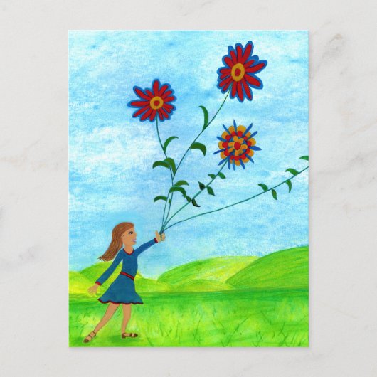 Floral Illustratie Briefkaart (Voorkant)