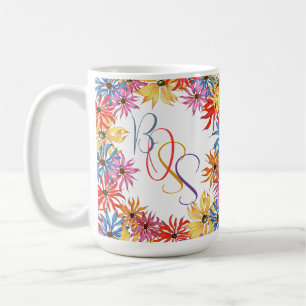 Floral Illustré Personalized Bosses Mug