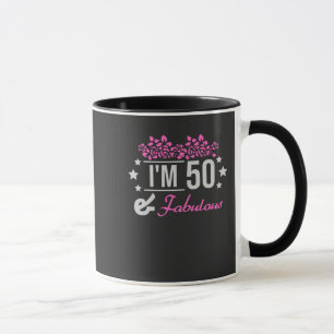 floral im 50 jaar oud en geweldig gezegde mok