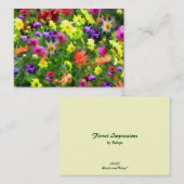 Floral Impressions ATC Visitekaartje (Voorkant / Achterkant)