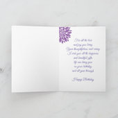 Floral Imprimer Nom personnalisé Carte Anniversair (Intérieur)