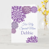 Floral Imprimer Nom personnalisé Carte Anniversair (Fleur jaune)