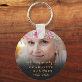 Floral in Loving MemoryPhoto Sleutelhanger (Achterkant)