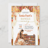 Floral India Bangle Choora Ceremonie Kaart (Voorkant)