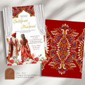 Floral India Rokka Mariage cérémonie Invitation