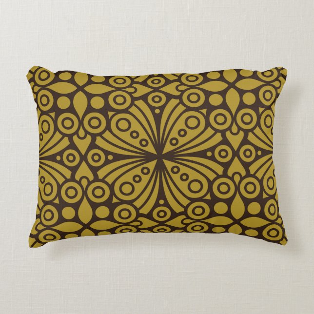 Floral Indian Pattern Layeredabstract, kunst, thui Accent Kussen (Voorkant)