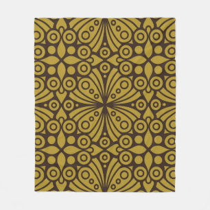 Floral Indian Pattern Layeredabstract, kunst, thui Fleece Deken