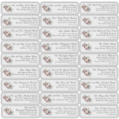Floral individuel Mariage Étiquettes de adresse in (Devant)