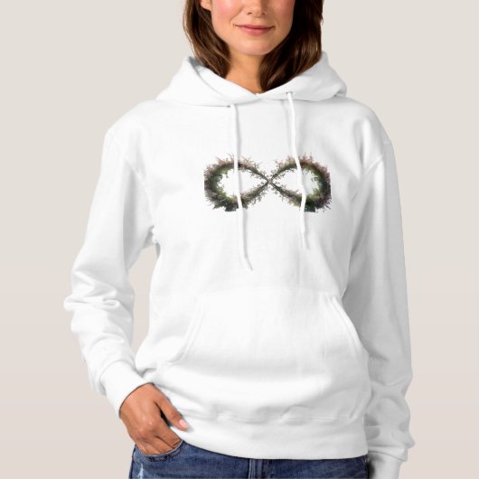 Floral Infinity Basic Hoodie met capuchon – Eeuwig (Voorkant)