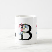 Floral Initiaal Monogram B Mok (Center)