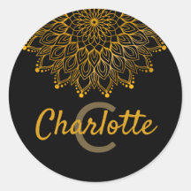 Floral initiaal monogram gepersonaliseerde naam ma